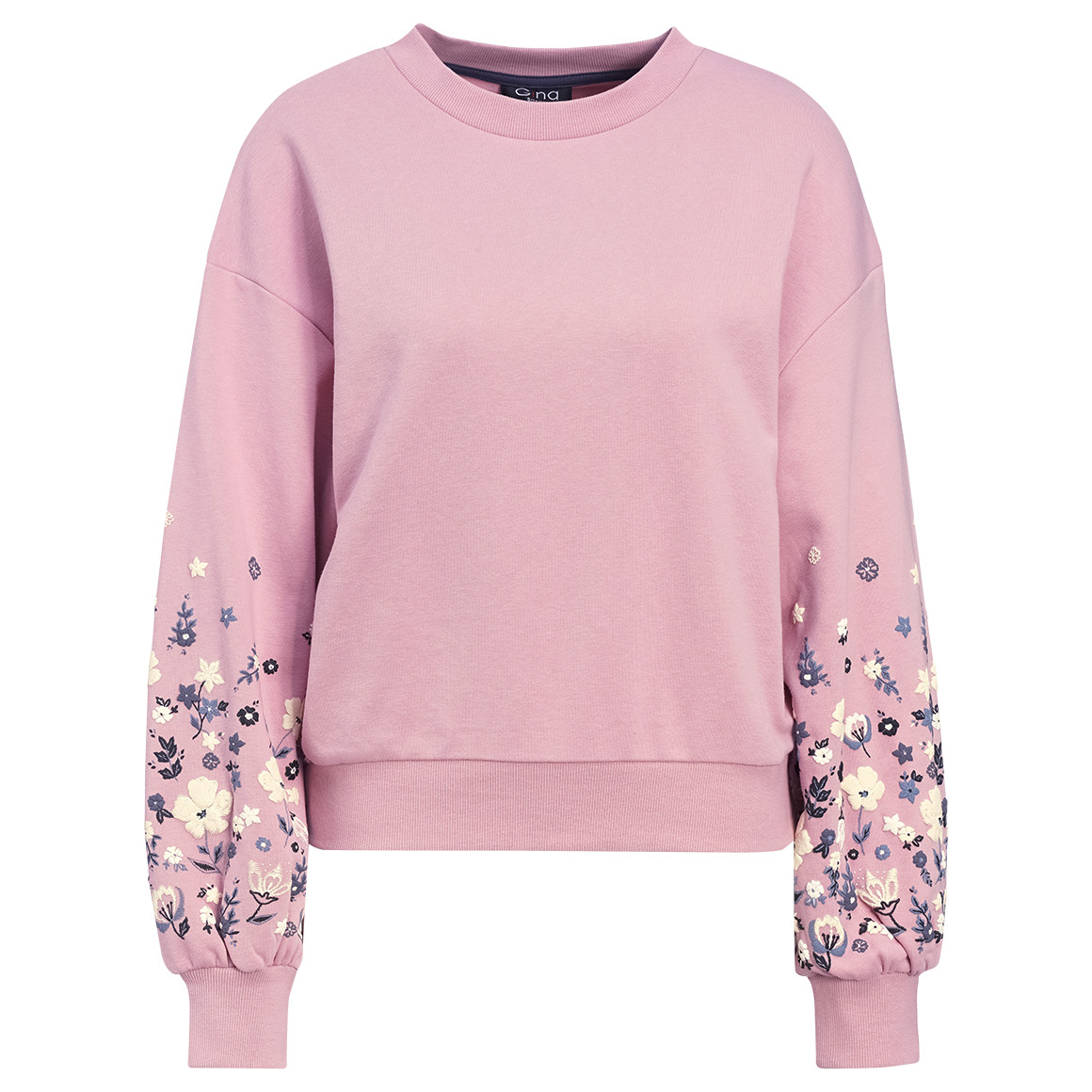 Damen Sweatshirt mit Blumen-Print