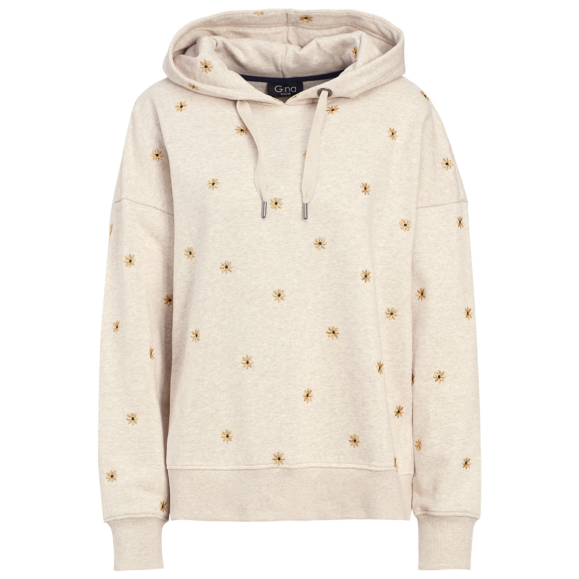 Damen Hoodie mit Allover-Stickerei