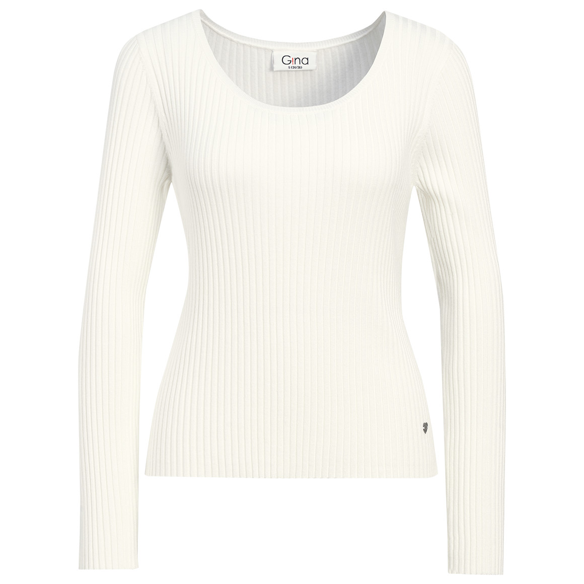 Damesshirt met lange mouwen en ronde hals