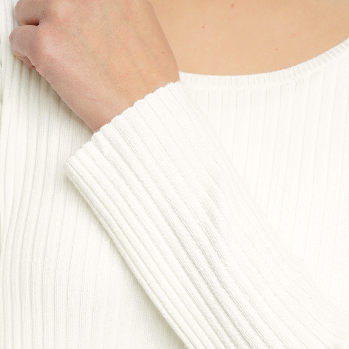 Damesshirt met lange mouwen en ronde hals