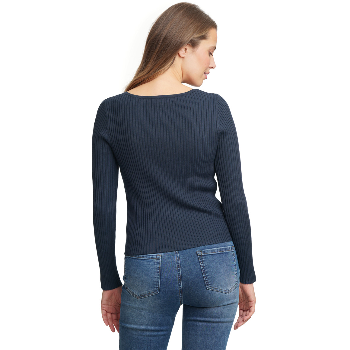 Damen Langarmshirt mit Rundhalsausschnitt