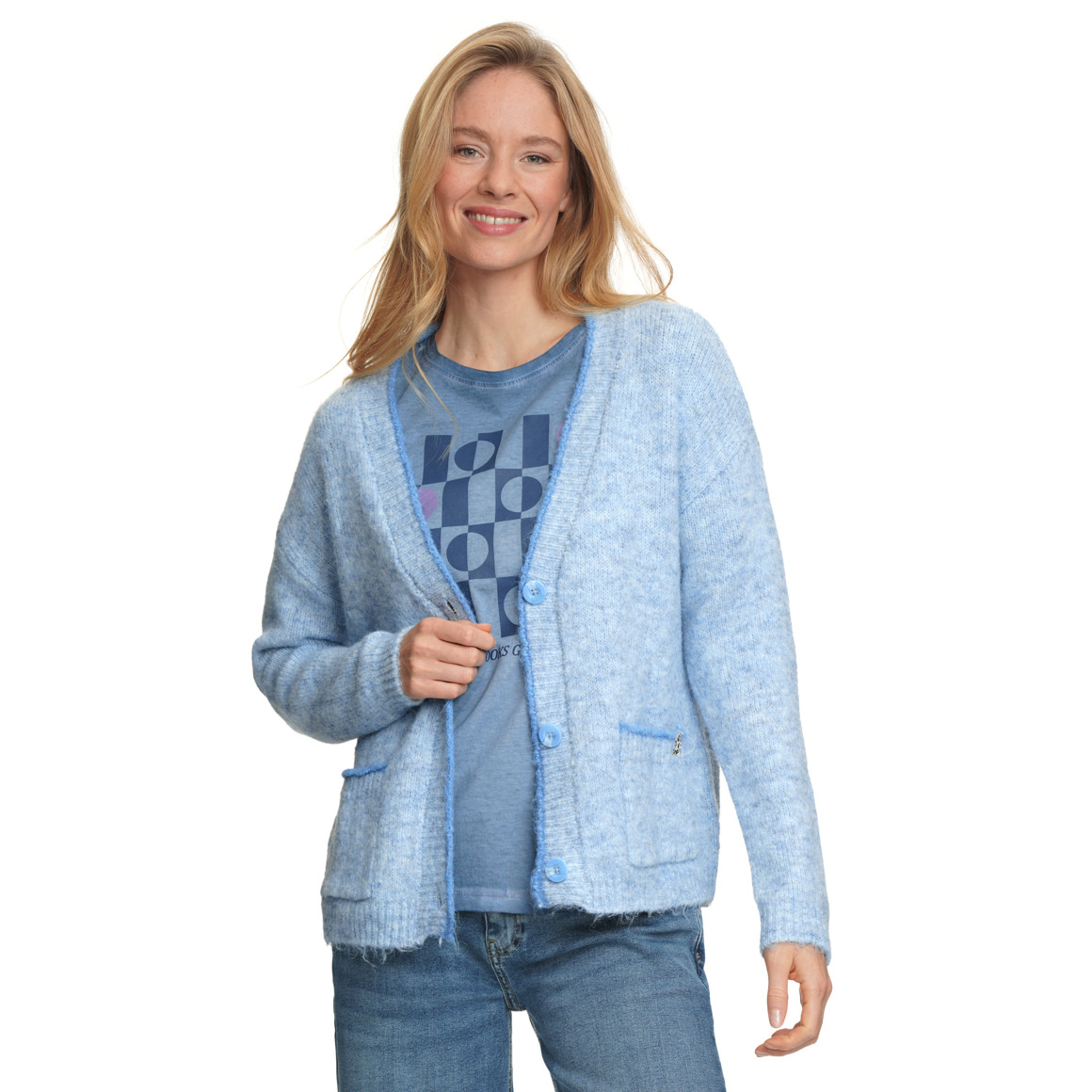 Damen Strickjacke mit Taschen