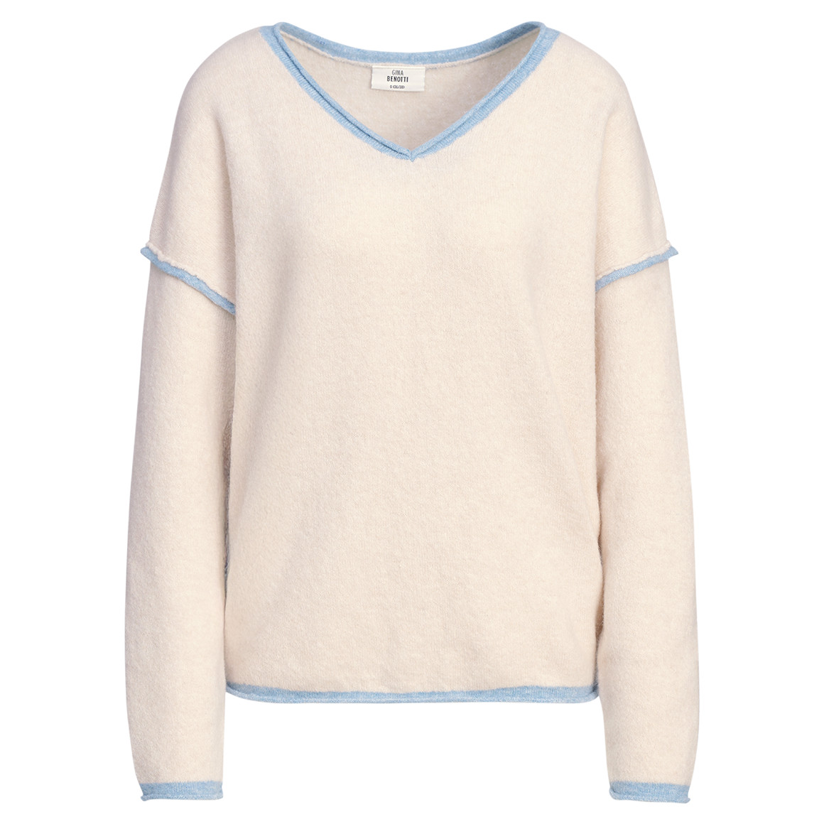 Damen Strickpullover mit V-Ausschnitt