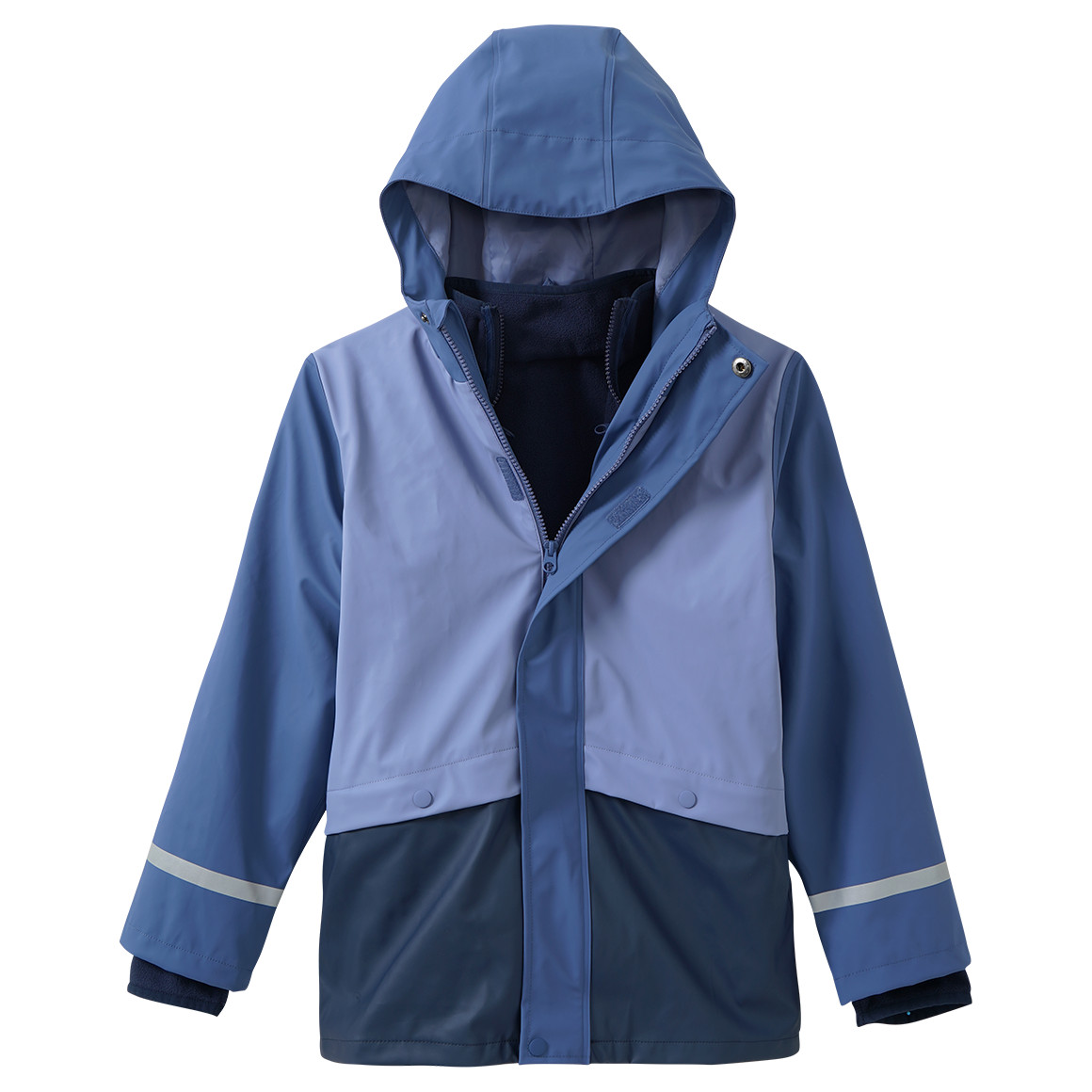 3-in-1 Kinder Regenjacke mit Colourblocking