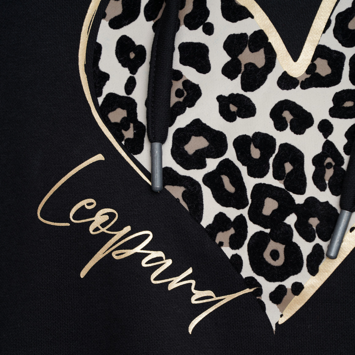 Damen Hoodie mit Flock-Print