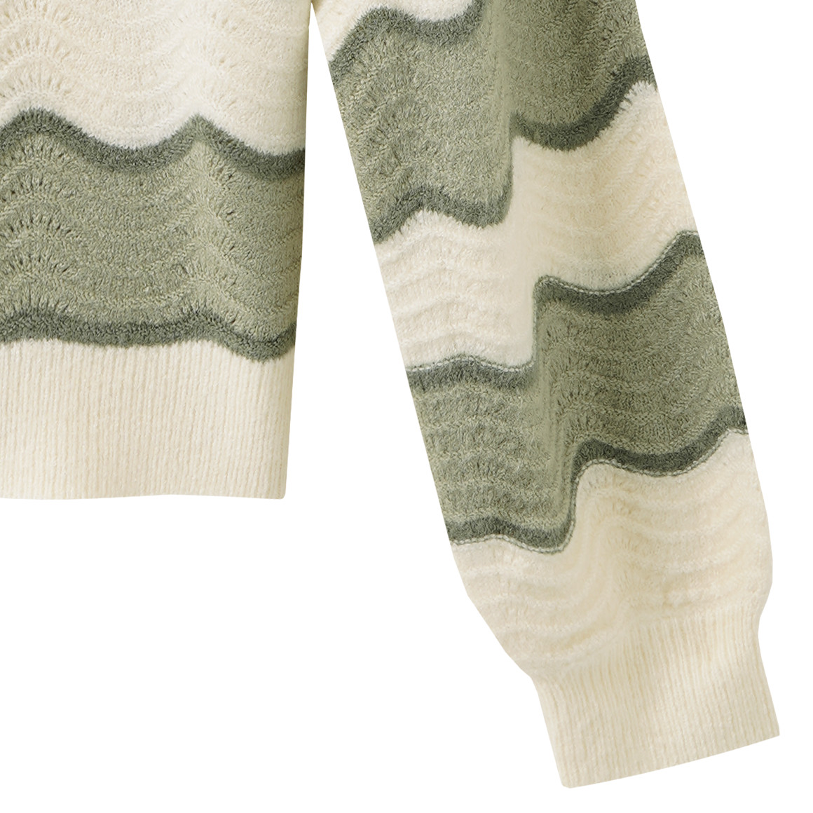 Gebreide meisjestrui met golfpatroon