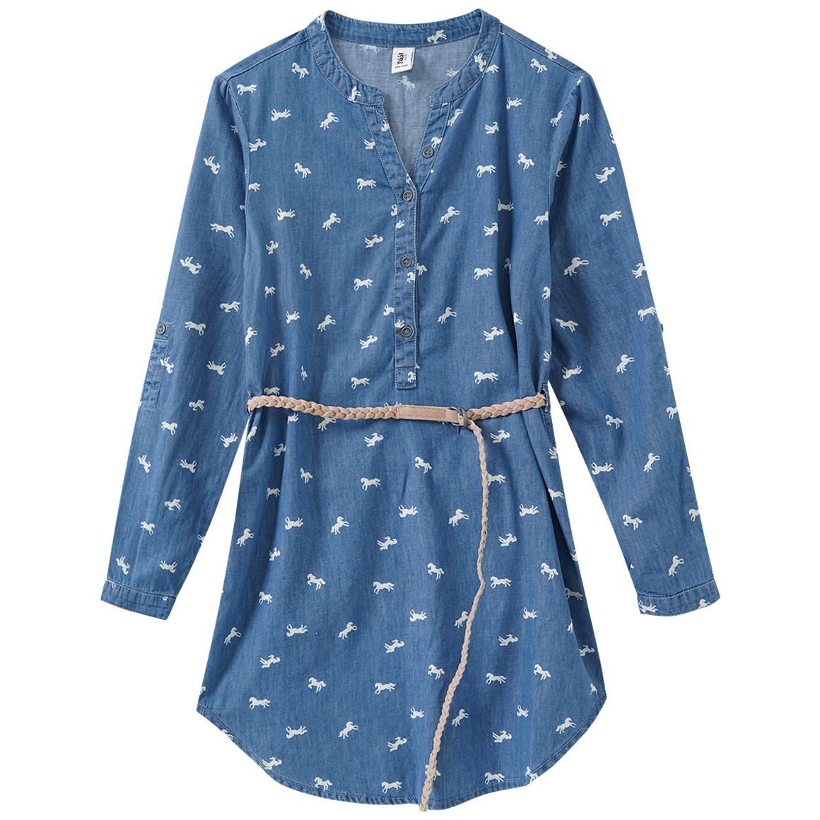 Mädchen Kleid im Denim-Look