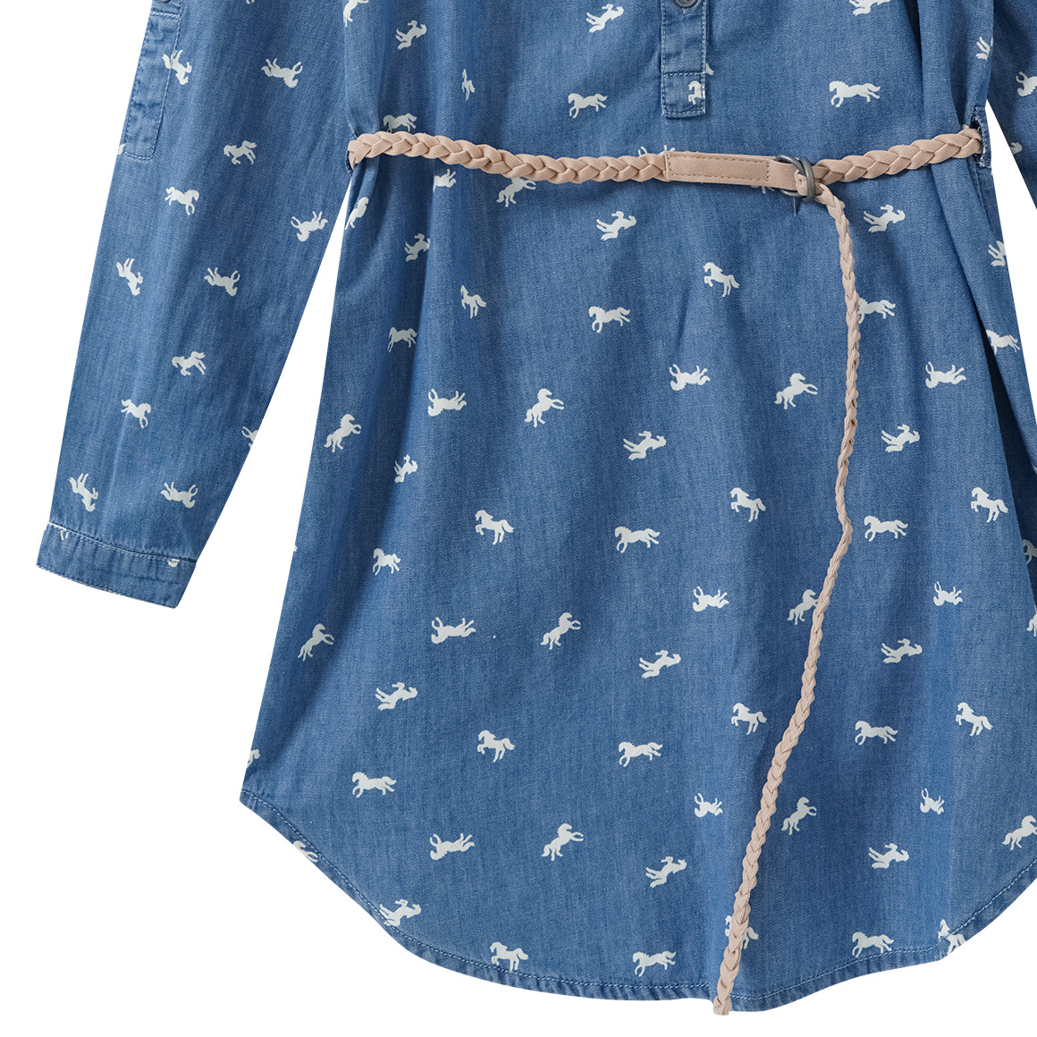 Mädchen Kleid im Denim-Look