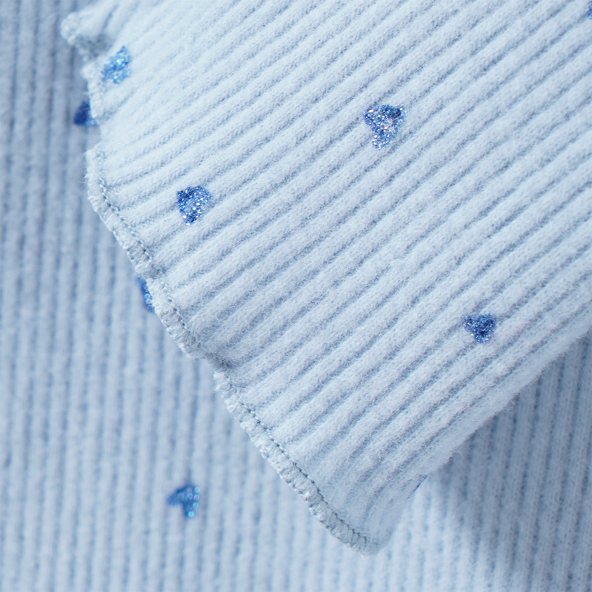 Mädchen Langarmshirt mit Glitzer-Herzen