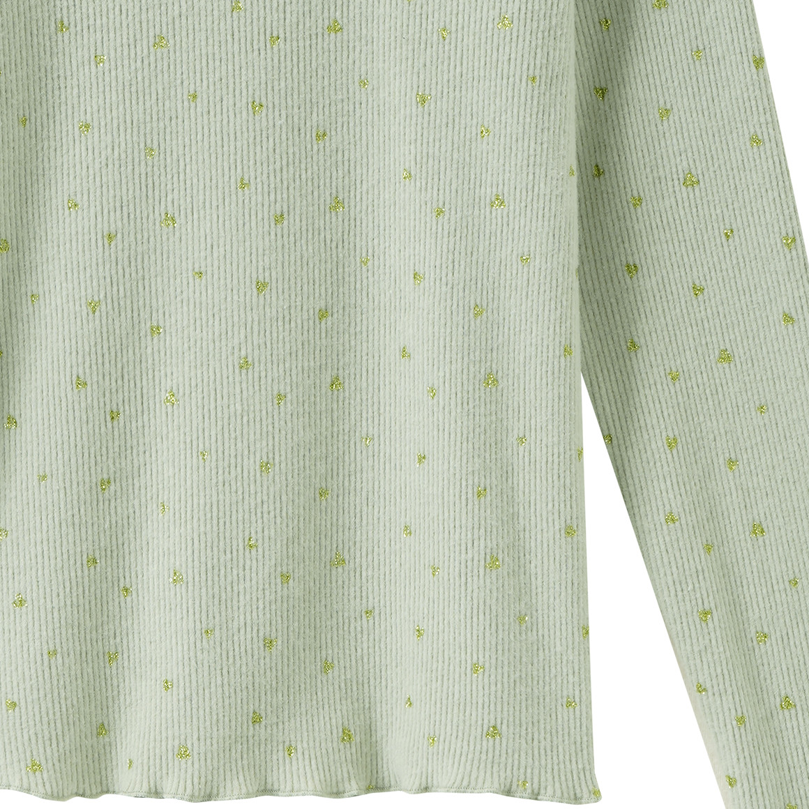 Mädchen Langarmshirt mit Glitzer-Herzen