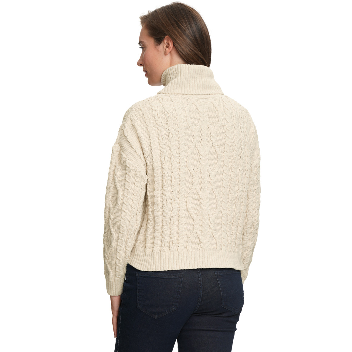 Dames gebreide trui met col