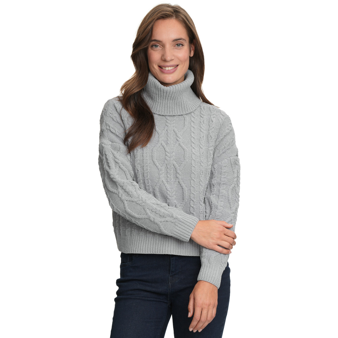 Dames gebreide trui met col