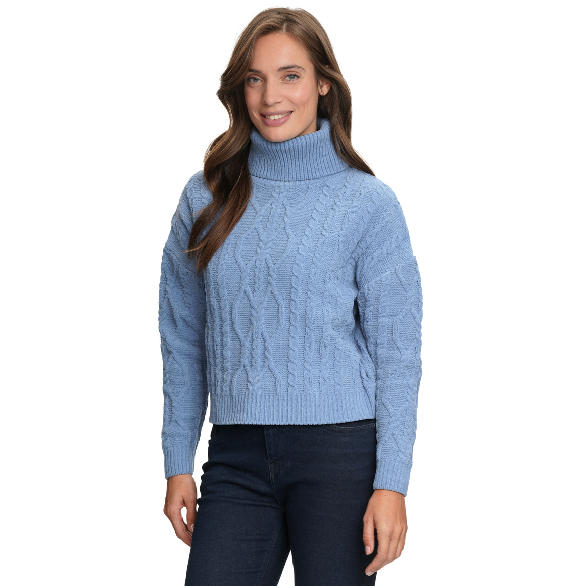 Dames gebreide trui met col