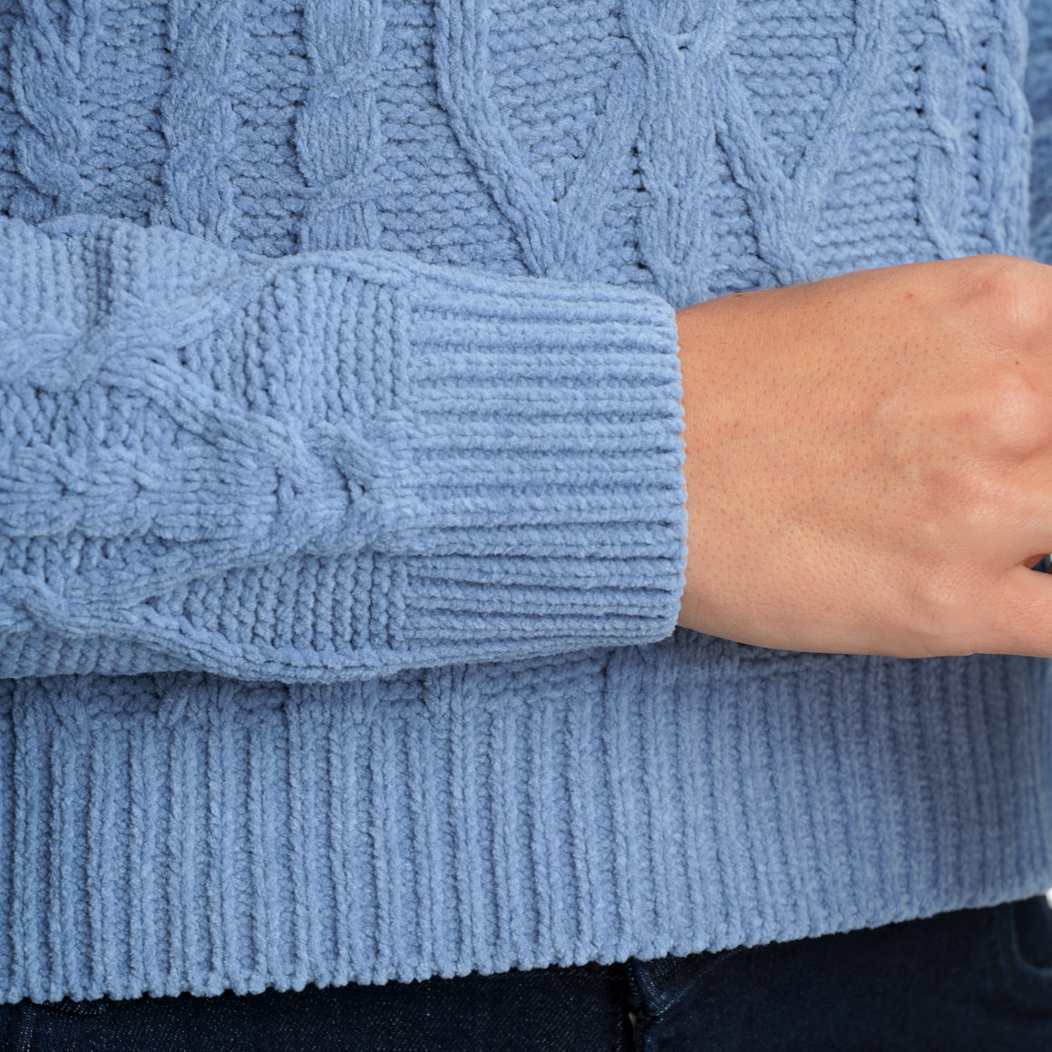 Dames gebreide trui met col