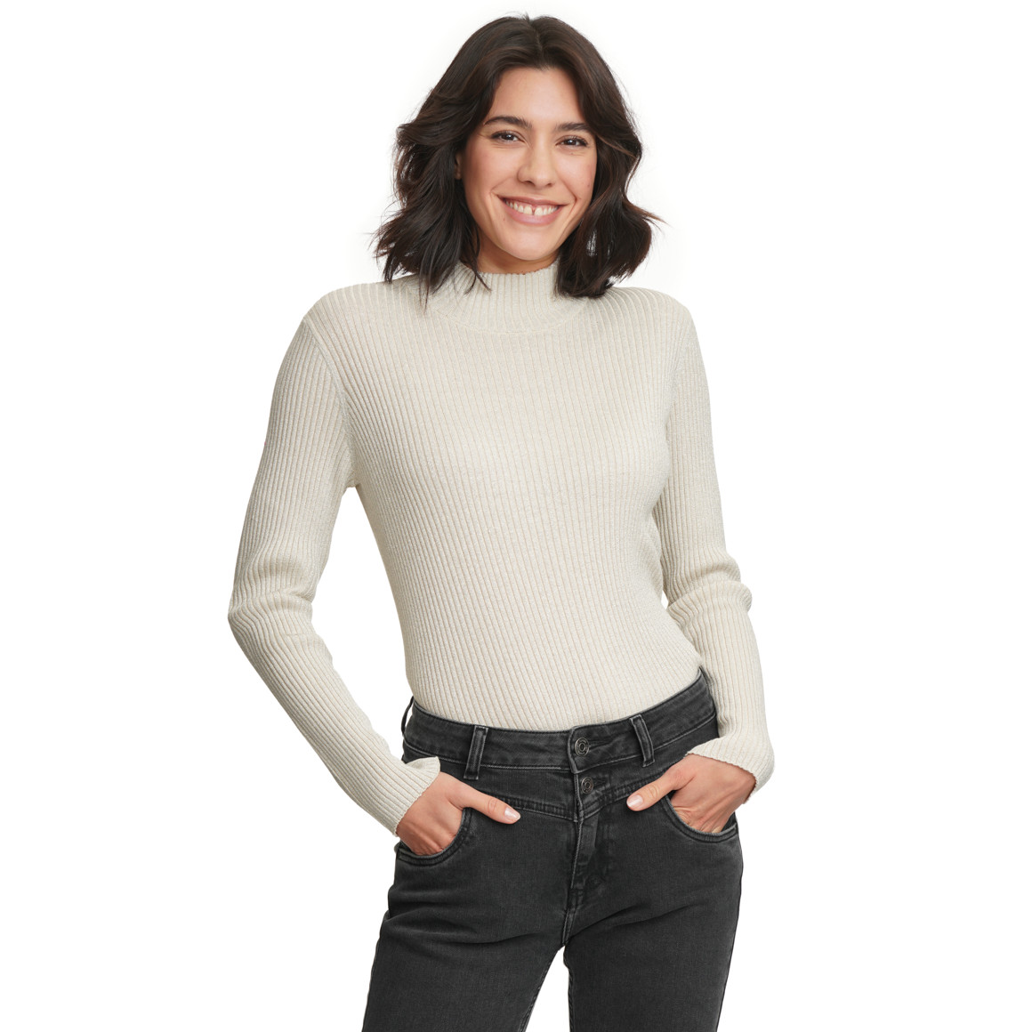 Damen Langarmshirt mit Glitzer