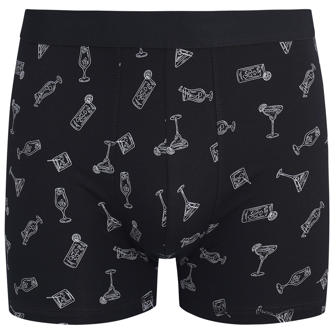 Retroshort voor heren met cocktail-motieven
