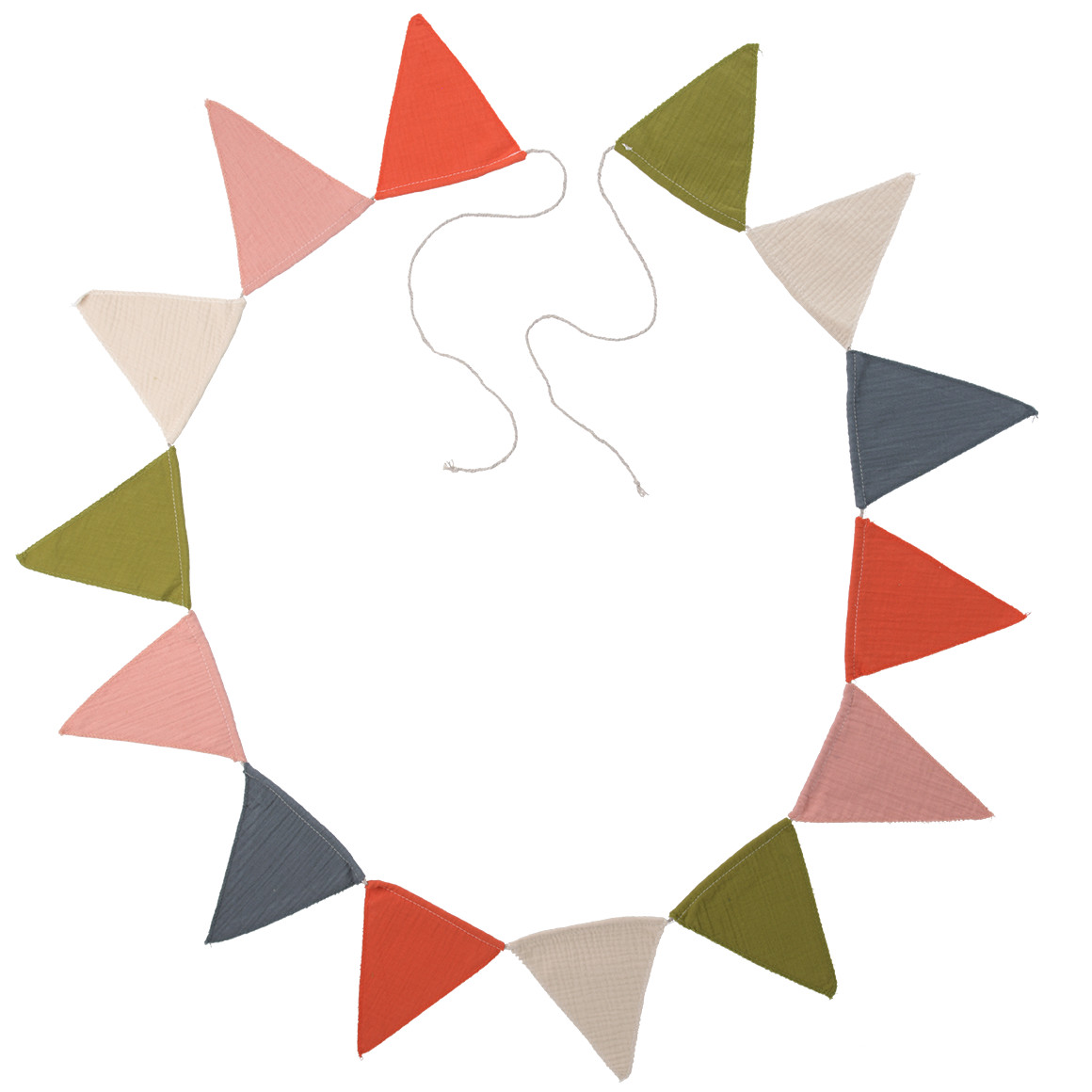 Slinger met kleurrijke vlaggen