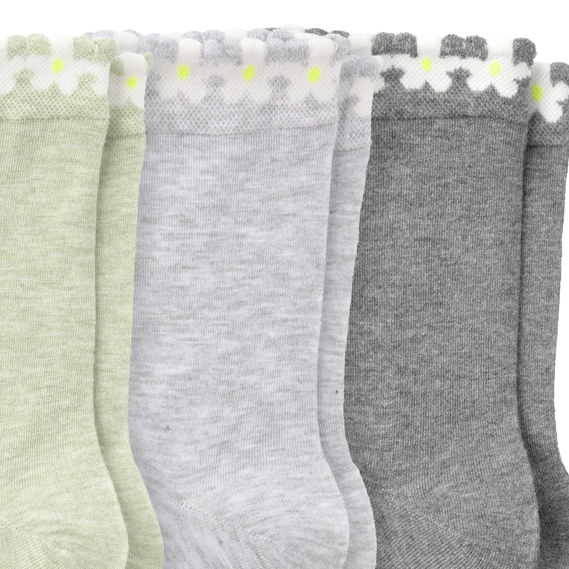 3 Paar Damen Socken mit Blumen