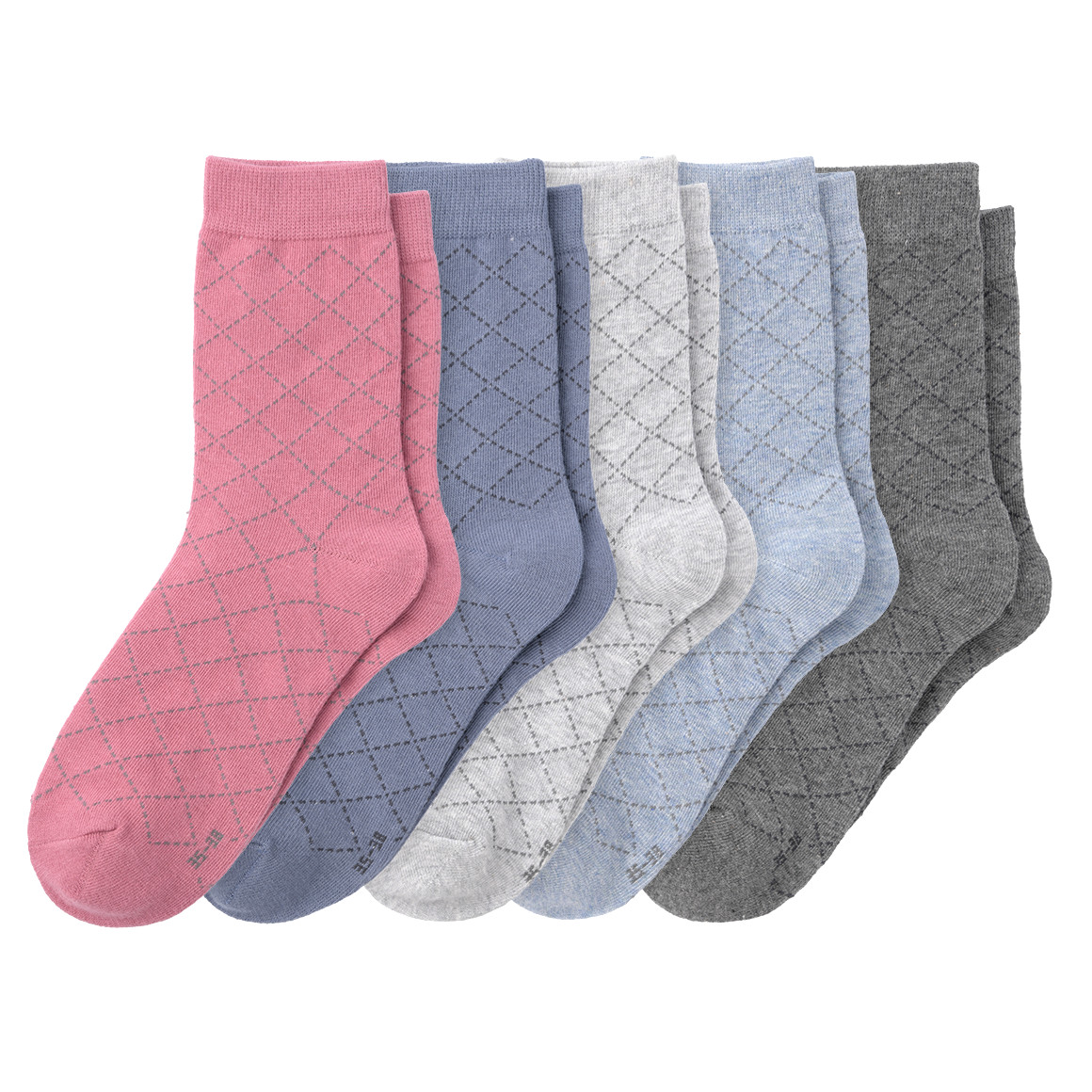 5 Paar Damen Socken mit Bio-Baumwolle