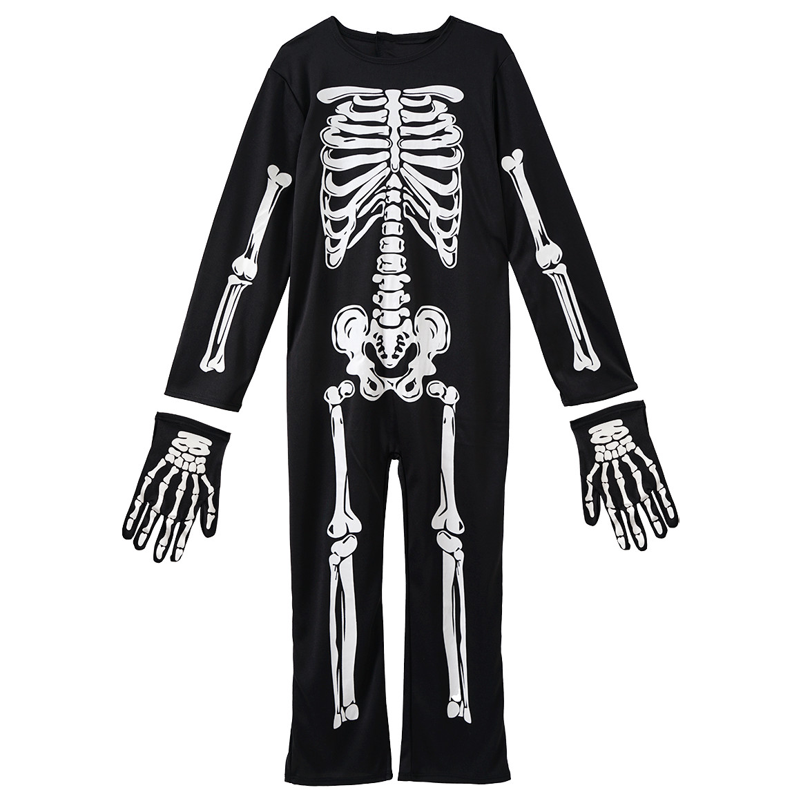 Kostüm Skelett in Halloween-Optik
