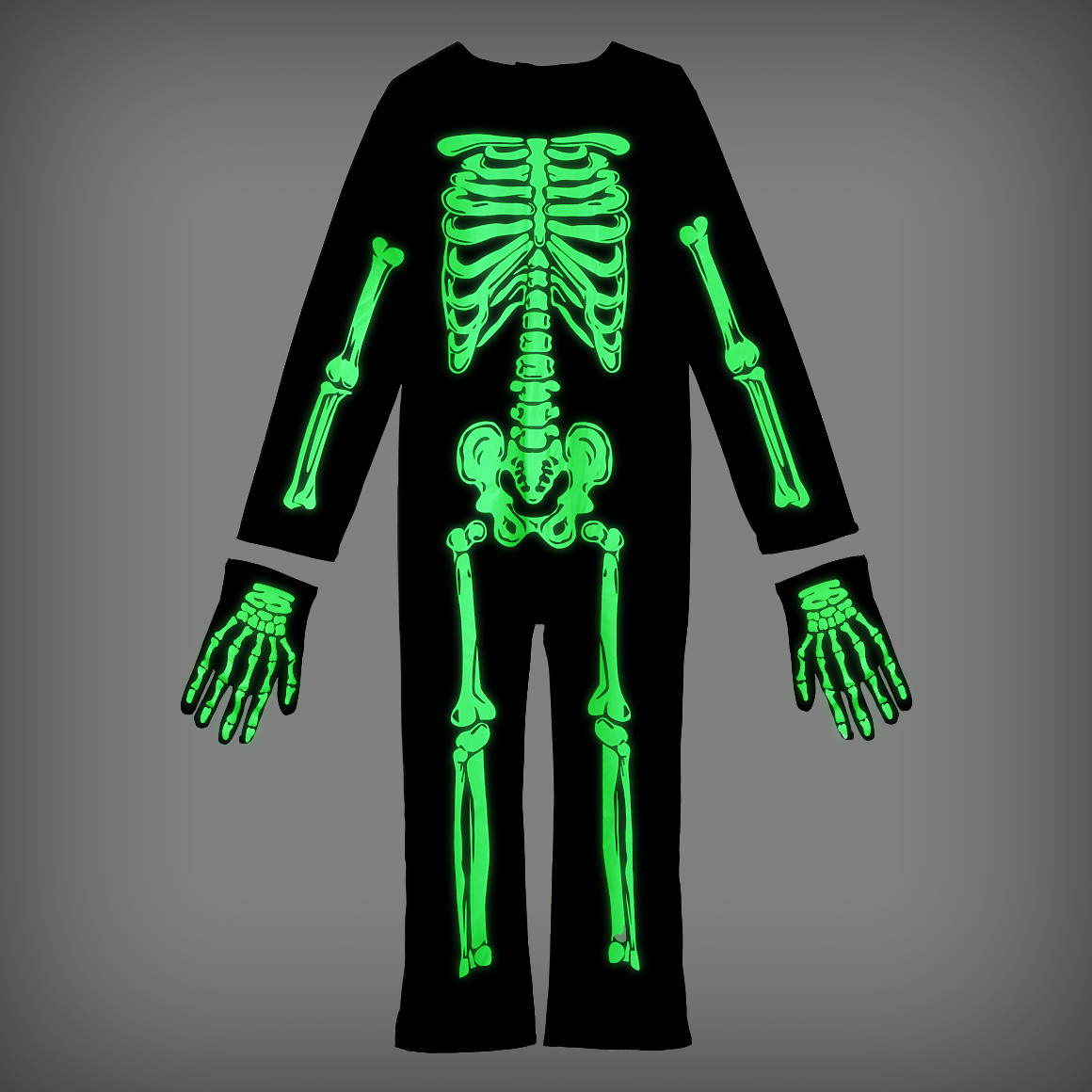 Kostüm Skelett in Halloween-Optik