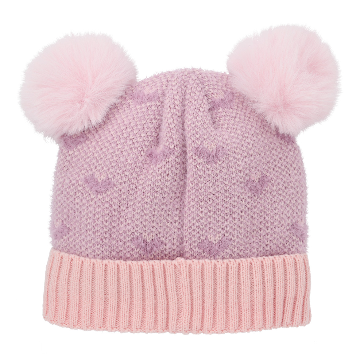 Gebreide muts met hartjesmotief voor meisjes