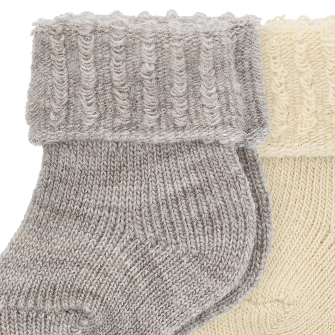 2 paar Newborn Sokken met omslag