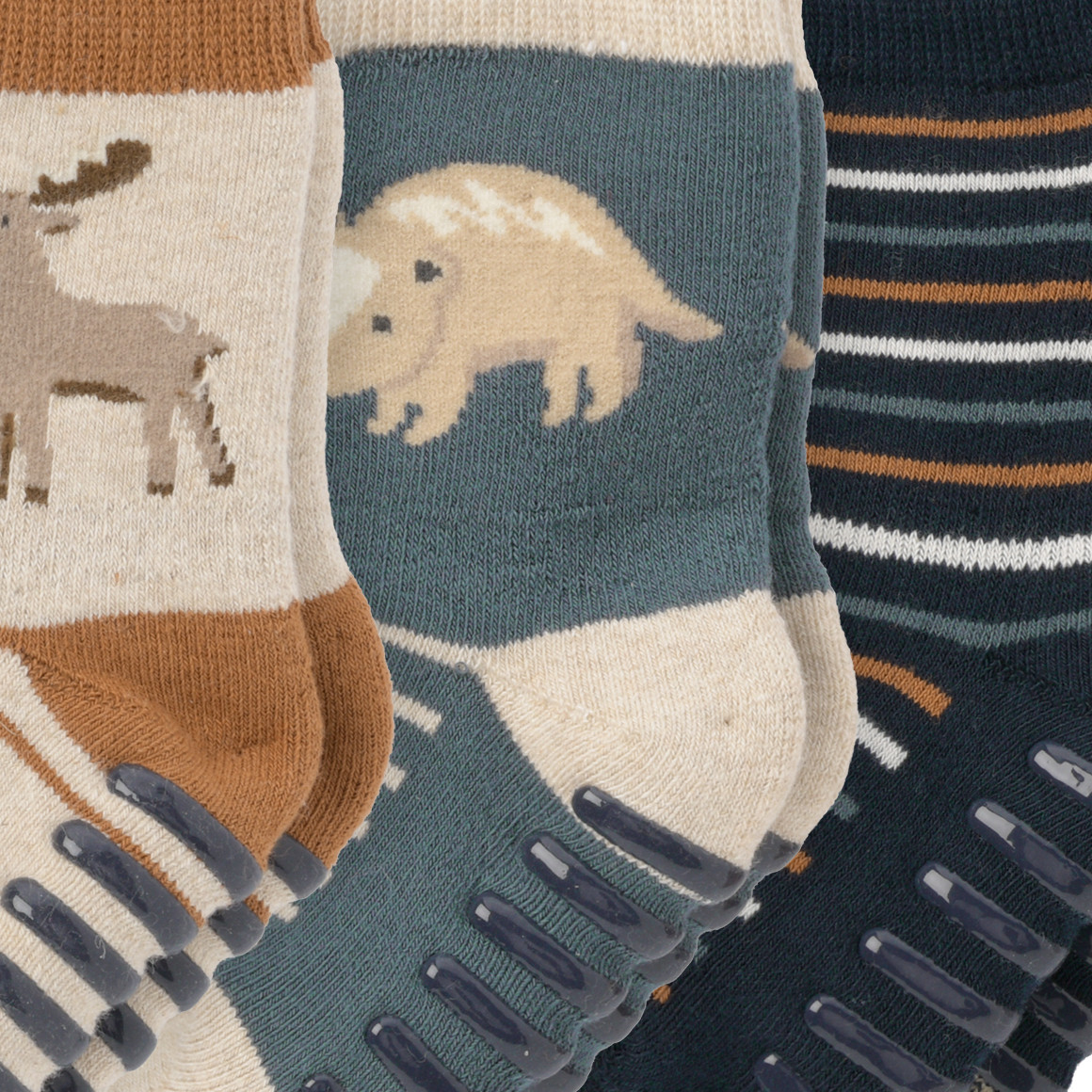 3 paar Antislip Sokken met badstof