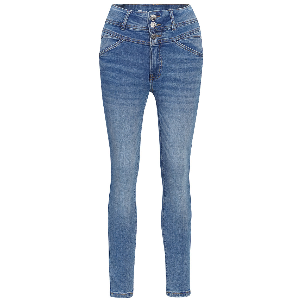 Damen Skinny-Jeans mit Used-Waschung