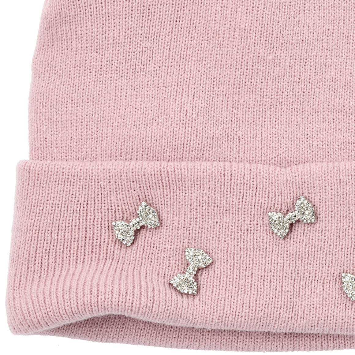Gebreide muts met siersteentjes voor meisjes