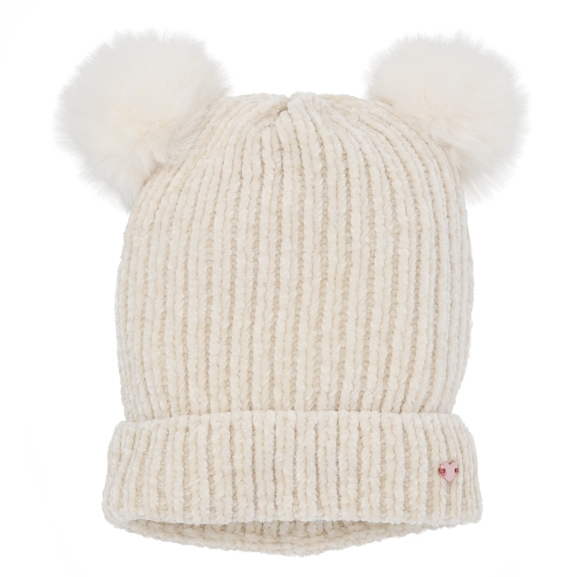 Meisjes muts met 2 pompons