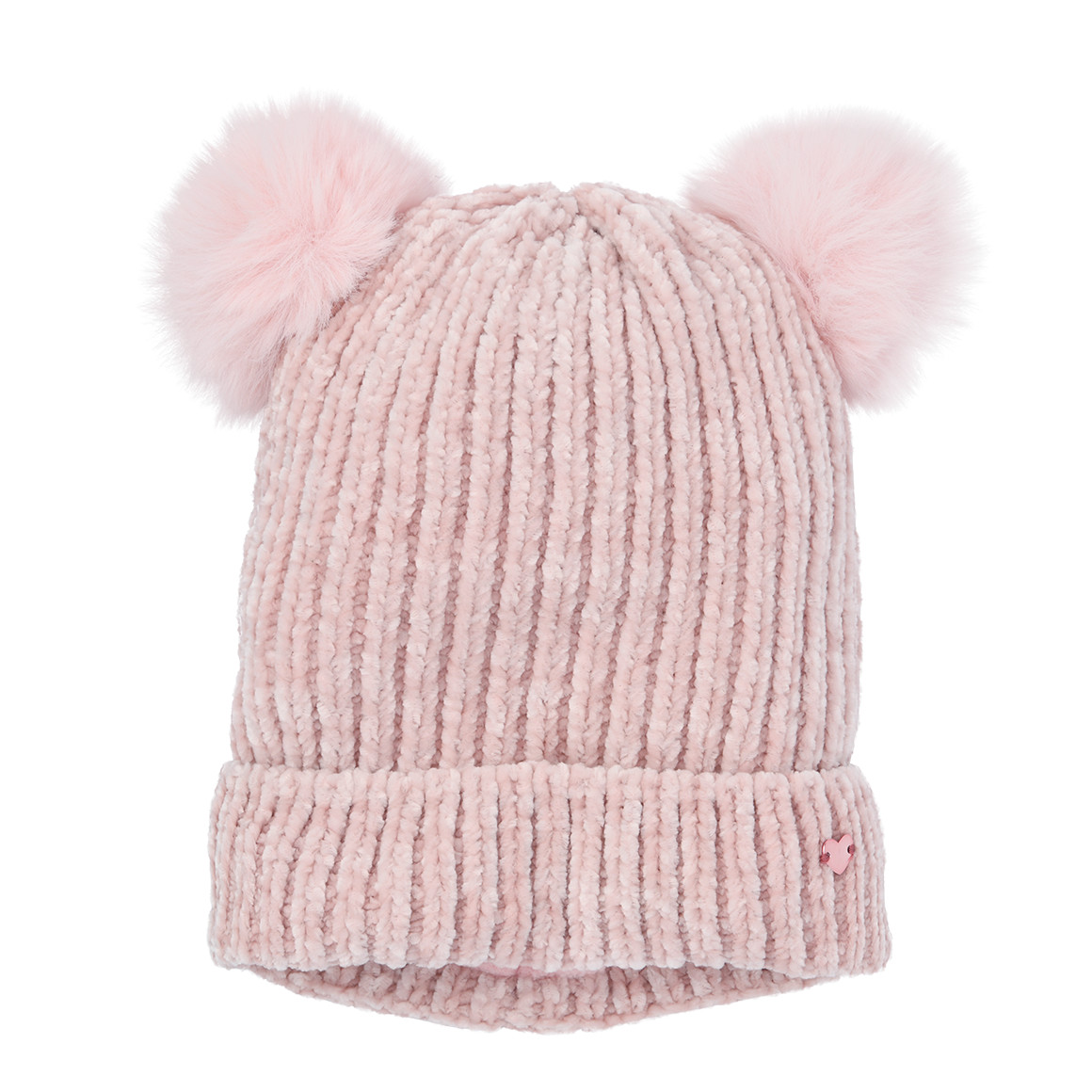 Meisjes muts met 2 pompons