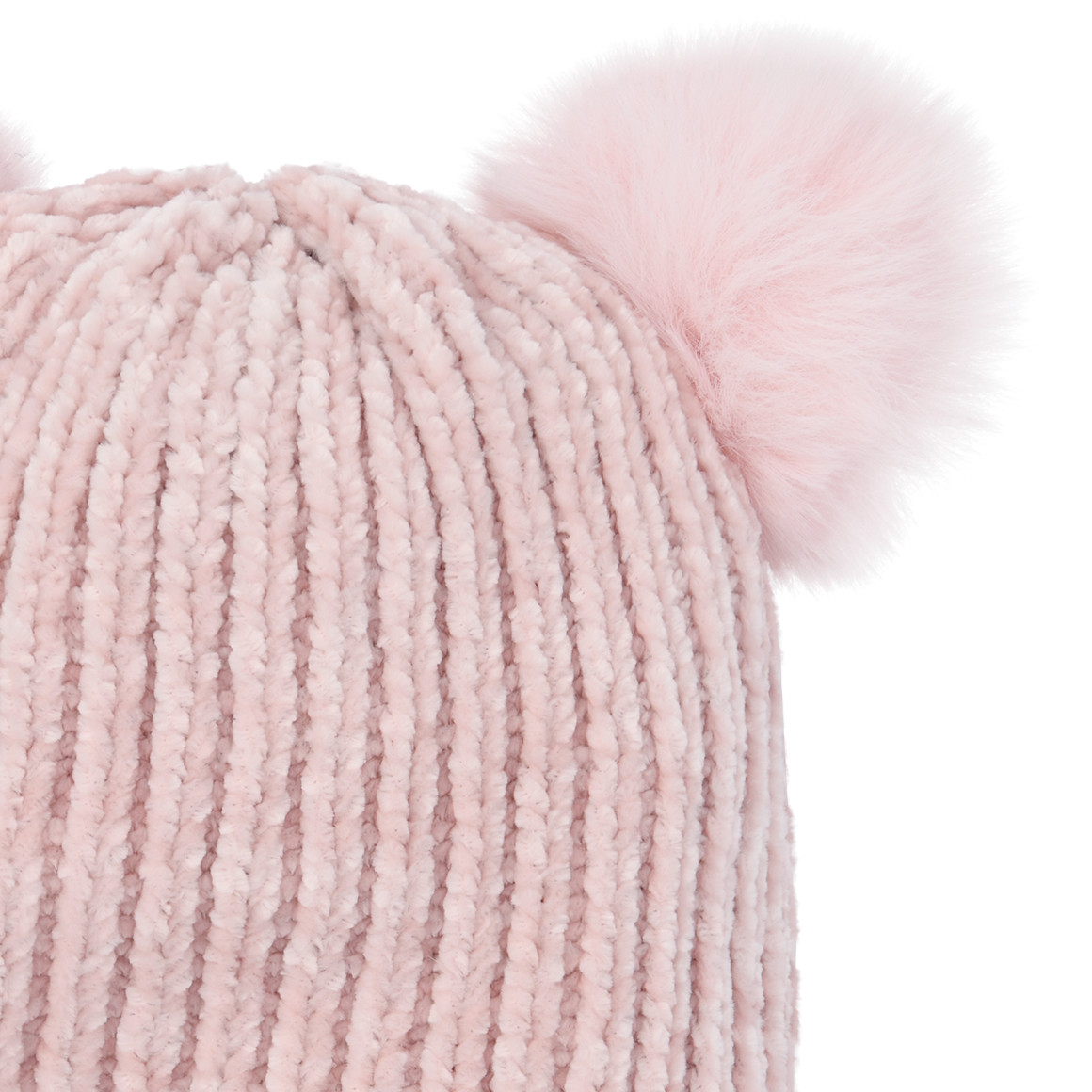 Meisjes muts met 2 pompons