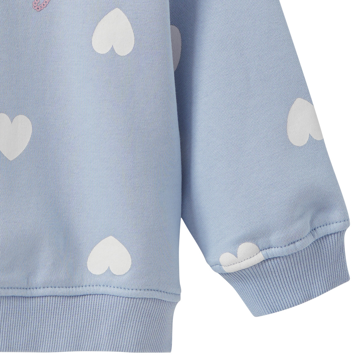 Mädchen Sweatshirt mit Herz-Allover