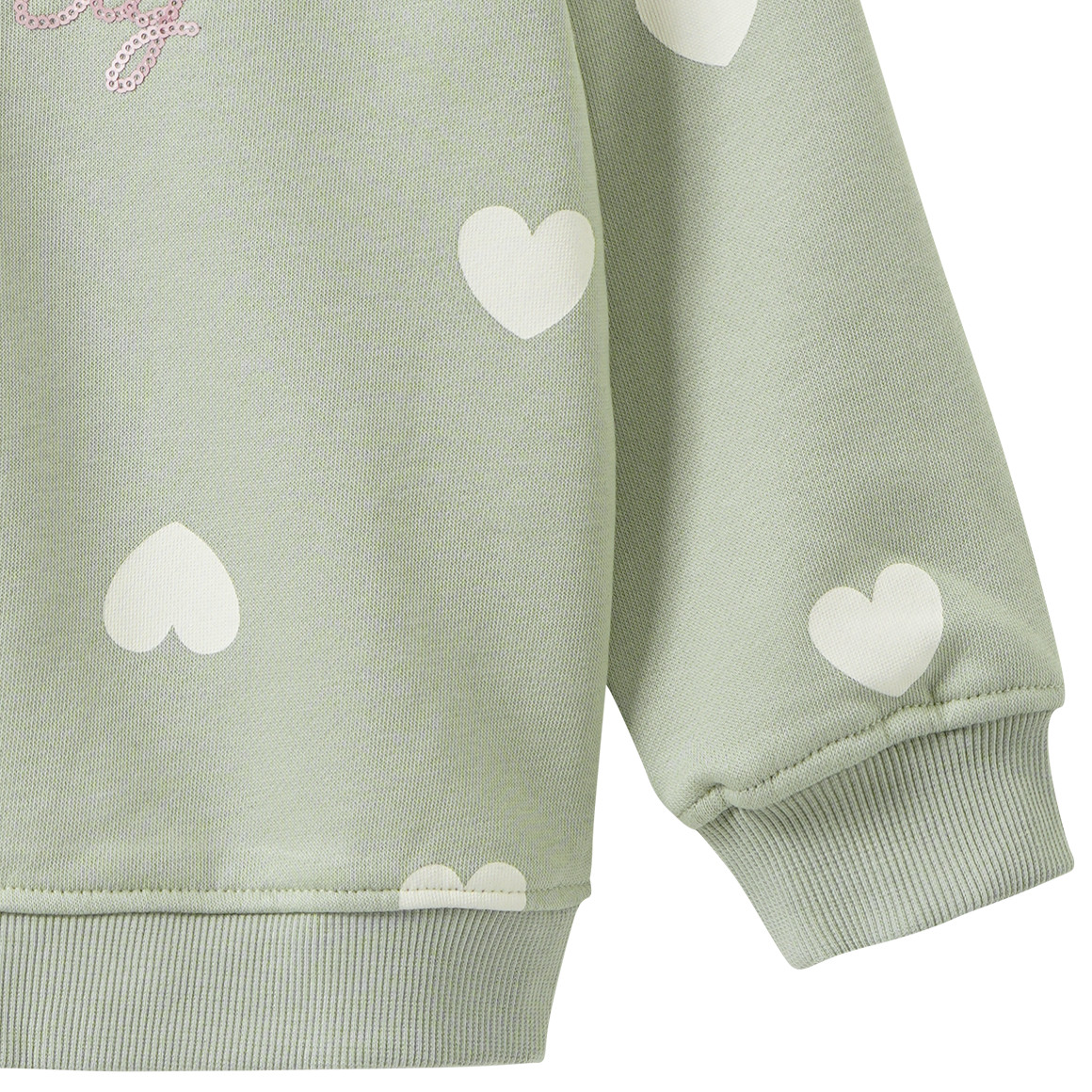 Mädchen Sweatshirt mit Herz-Allover