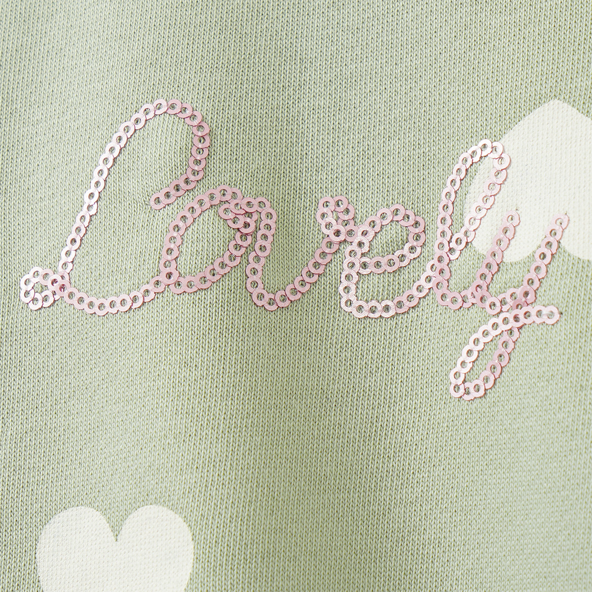 Mädchen Sweatshirt mit Herz-Allover