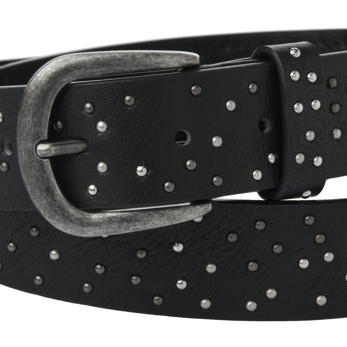 Damesriem met klinknagel applicatie