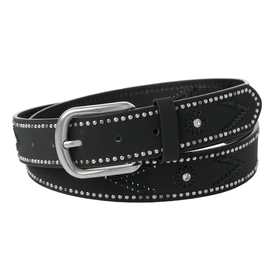 Damesriem met klinknagel applicatie