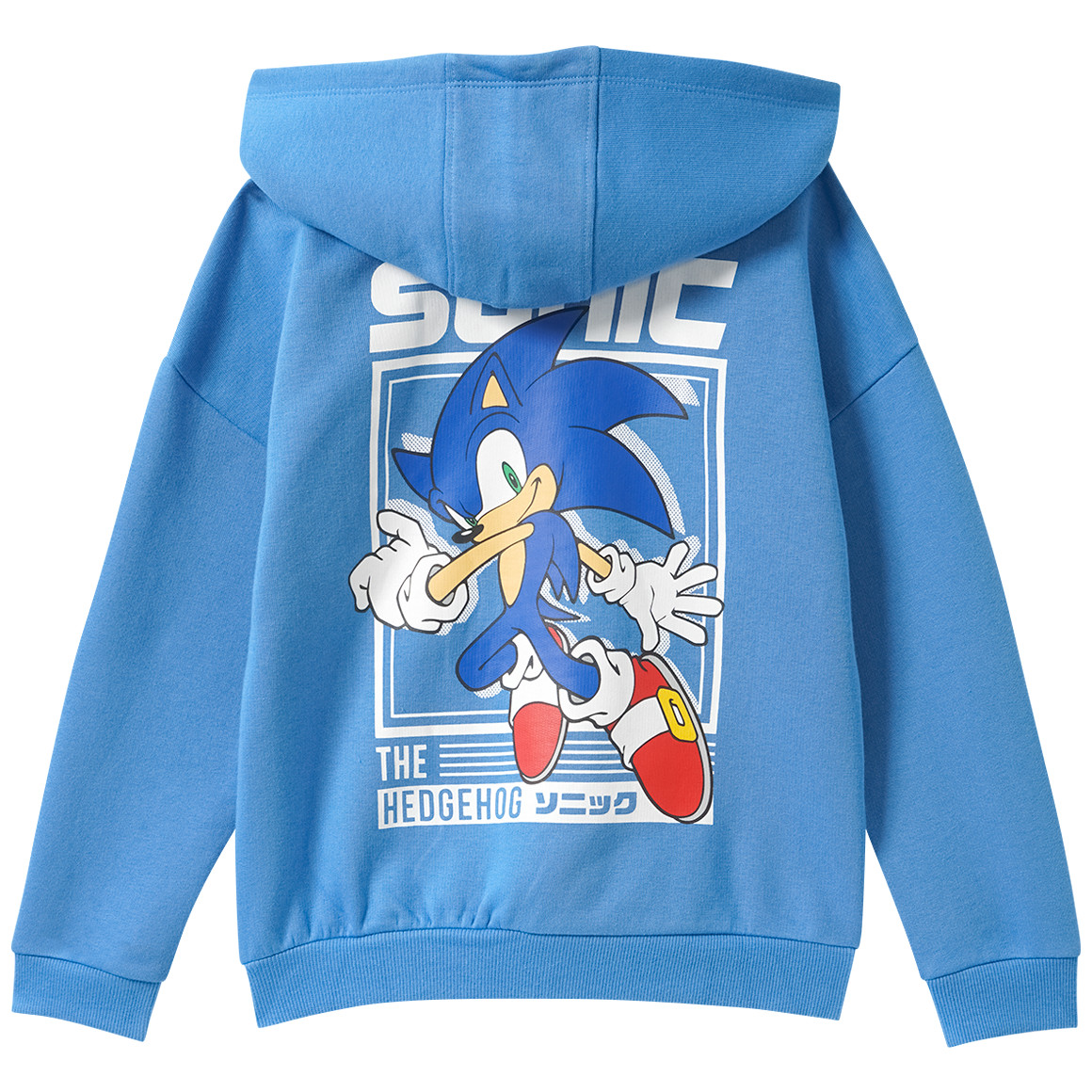  Sonic Hoodie mit Rücken-Print