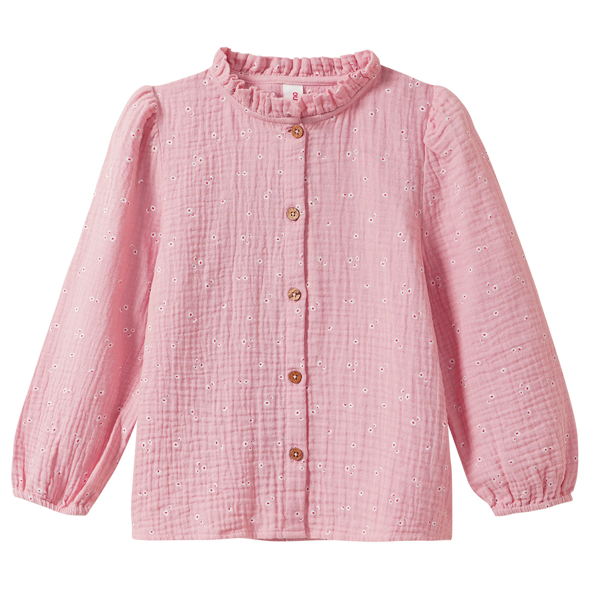 Meisjes mousseline blouse met bloemen