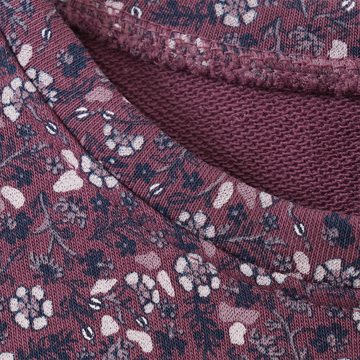 Mädchen Sweatkleid mit Blümchen