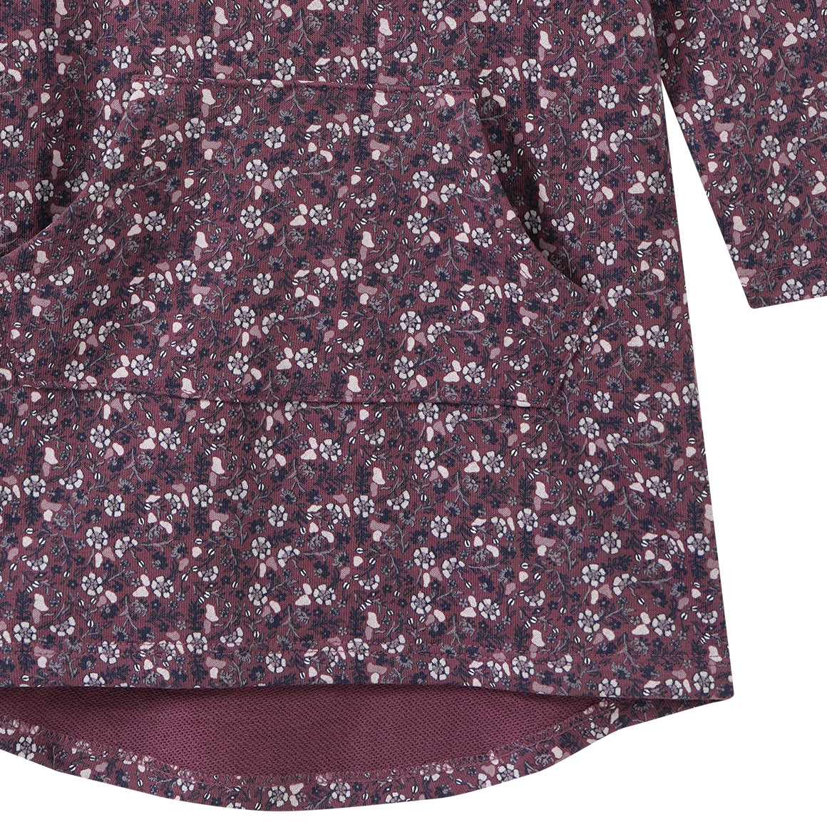 Mädchen Sweatkleid mit Blümchen