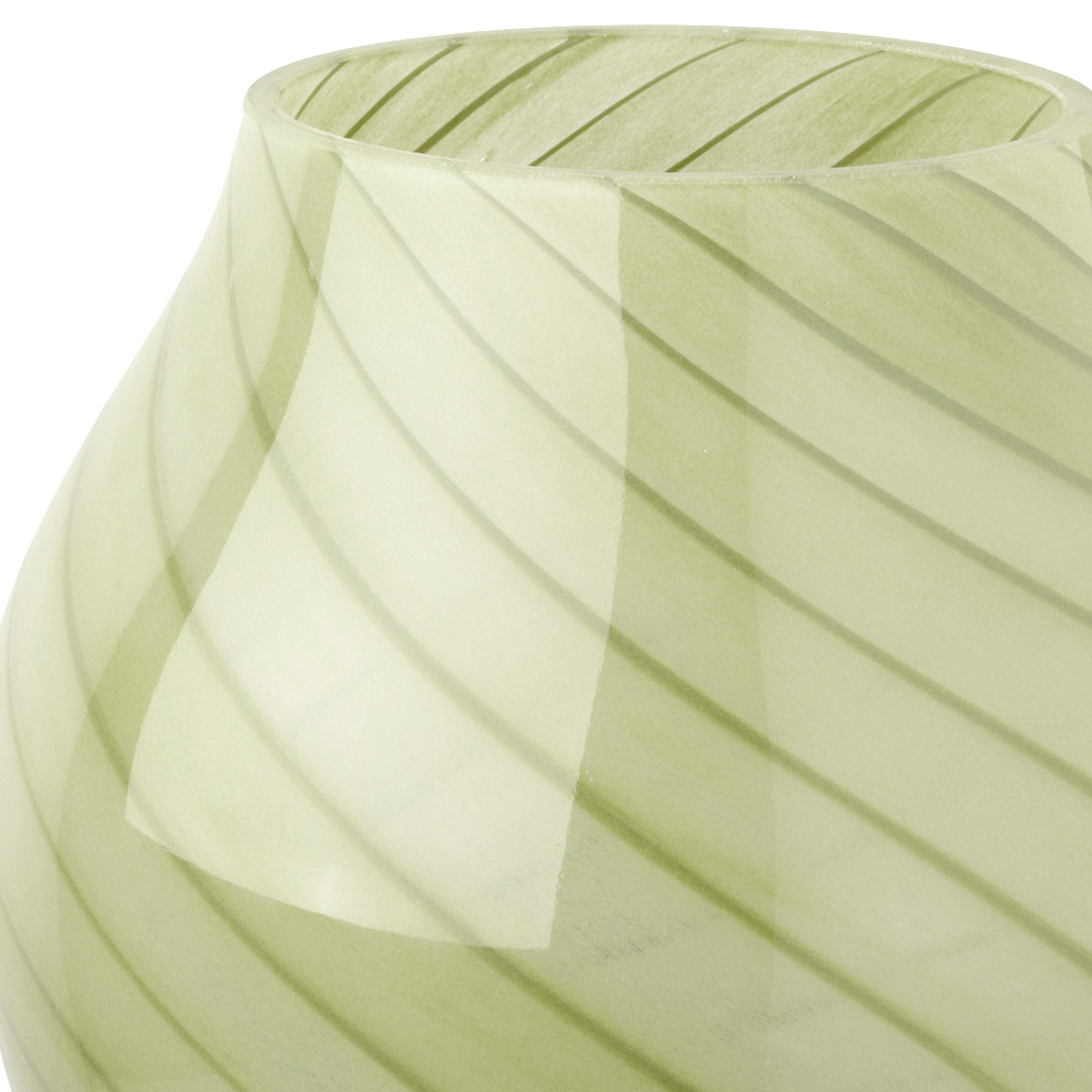 Glasvase in organischer Form