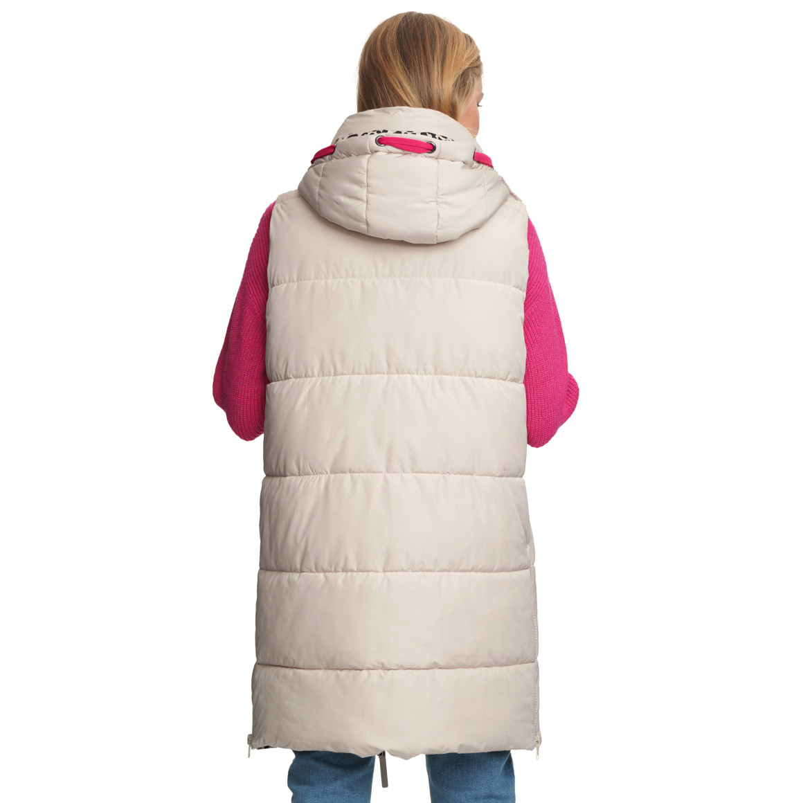 Damen Steppweste  mit Kapuze