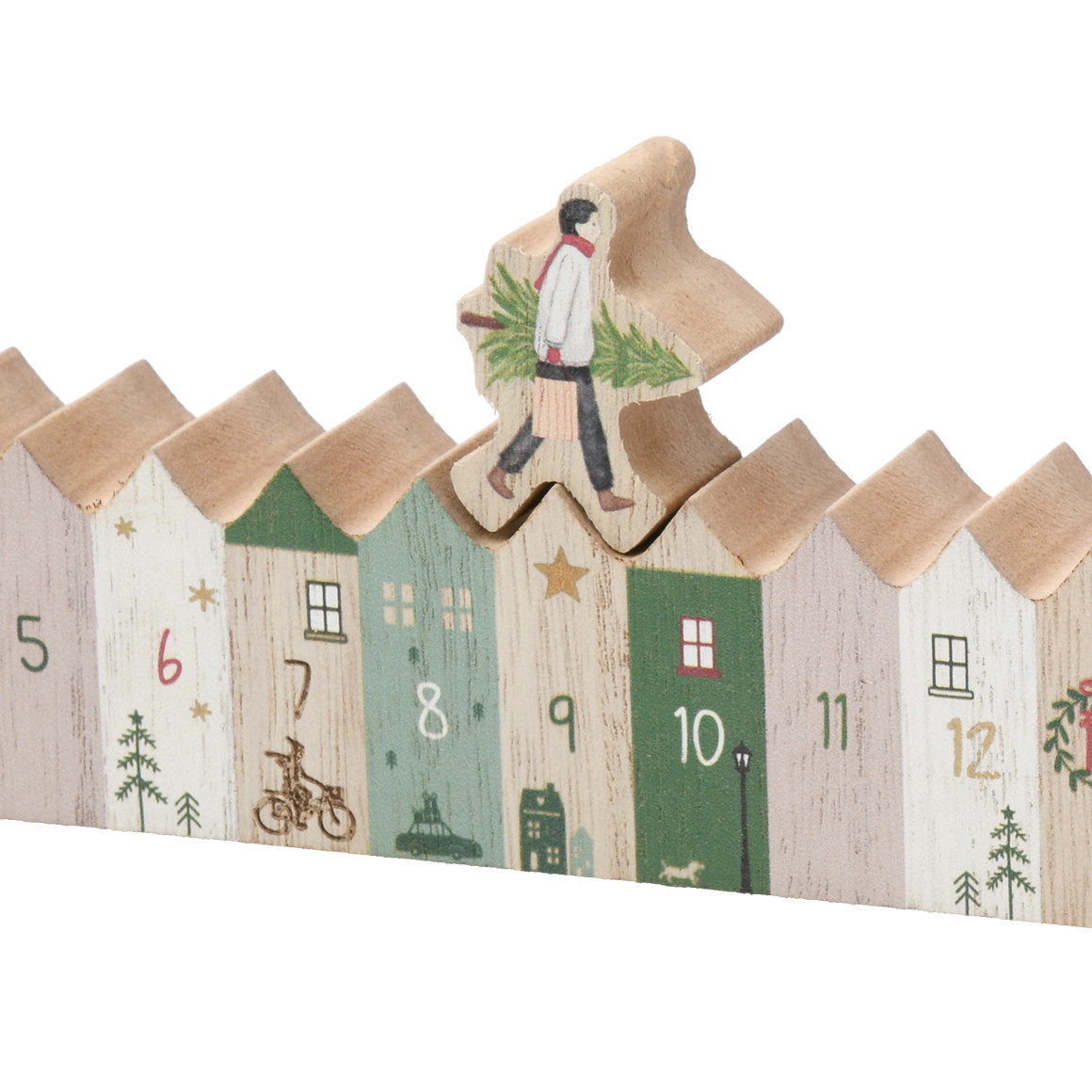 Decoratie houten adventskalender