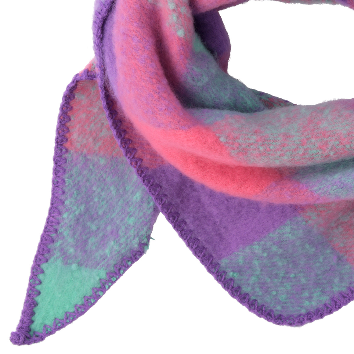 Geruite driehoekige sjaal voor meisjes