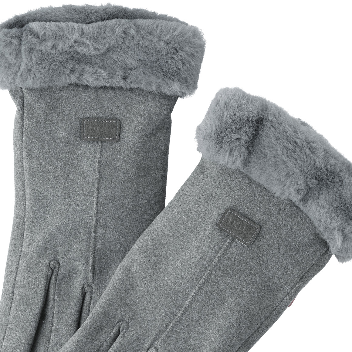 Damen Handschuhe mit Plüsch-Futter