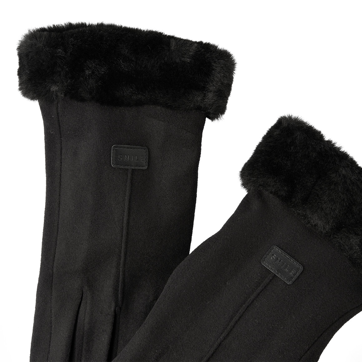 Damen Handschuhe mit Plüsch-Futter