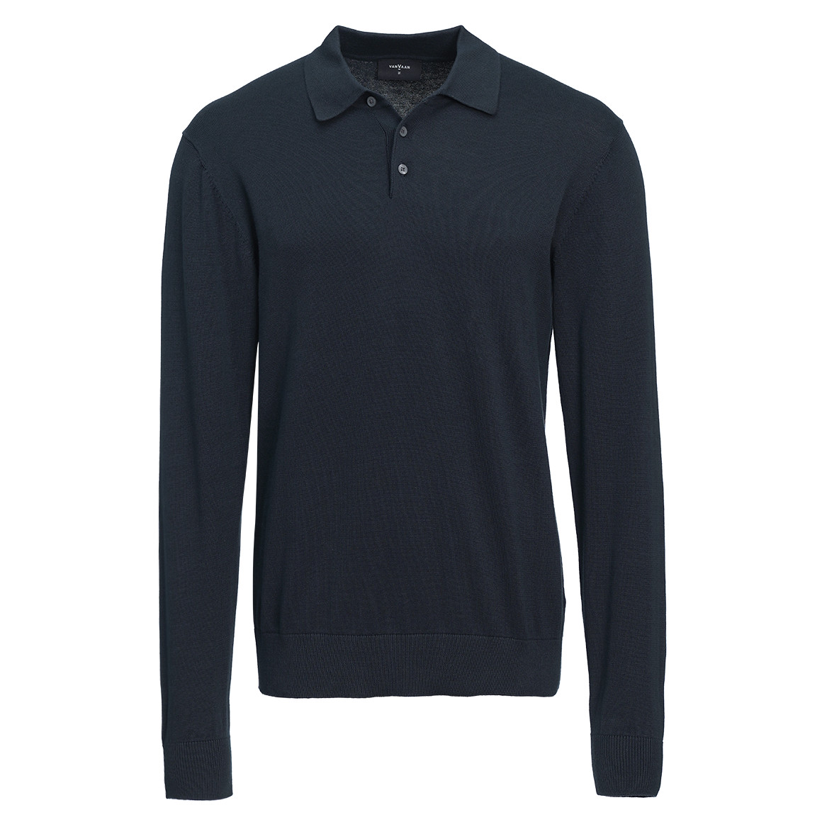 Gebreid poloshirt voor heren in basic look