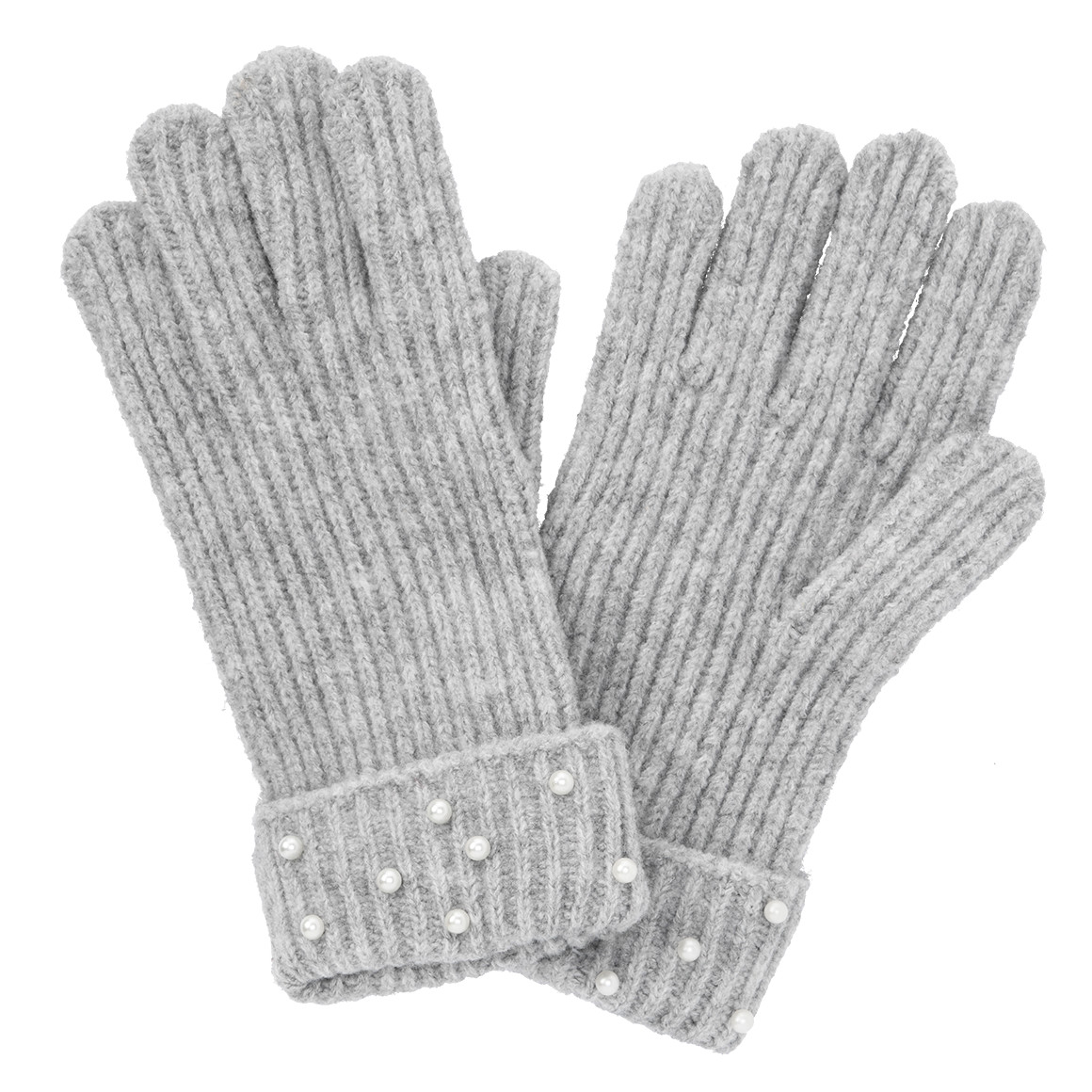 1 Paar Damen Handschuhe mit Zier-Perlen